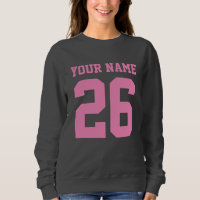 Chandail en jersey sur mesure rose gris pour femme