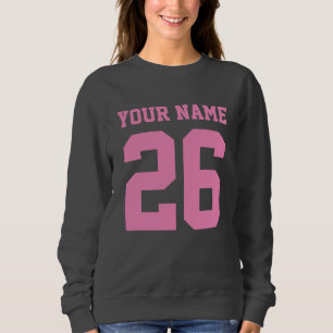 Sweatshirt Chandail en jersey sur mesure rose gris pour femme