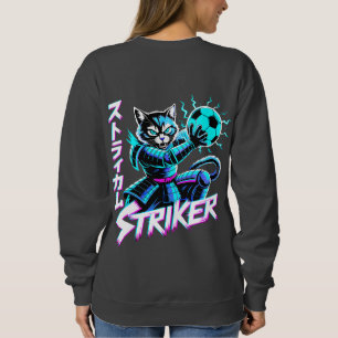 Sweatshirt Chandail Fier Samouraï Chat pour Femmes