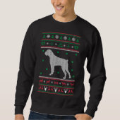 Sweatshirt Chandail laid de Noël de boxeur (Devant)