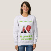 Sweatshirt Chandail laid de Noël de Donald Trump pour des (Devant entier)