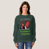 Sweatshirt Chandail laid de Noël de Donald Trump pour les (Devant entier)