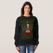 Sweatshirt Chandail laid de Noël de Knit drôle de Donald (Devant entier)