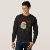 Sweatshirt Chandail laid de Noël du père noël Ho Ho Ho (Devant entier)