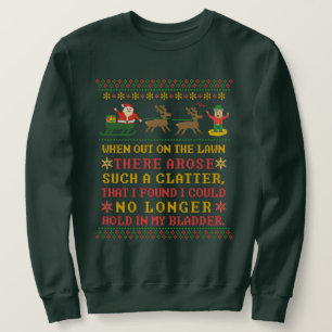 Sweatshirt Chandail laid Twas drôle de Noël la nuit avant