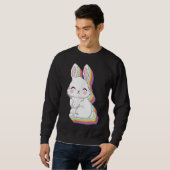 Sweatshirt Chandail lapin | Équipe Lover Rabbit | Pour les ho (Devant entier)