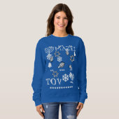 Sweatshirt Chandail Mazel Tov Ugly Haunakka, femmes (Devant entier)
