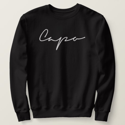 Sweatshirt Chandail noir classique de capo (Design devant)