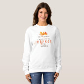 Sweatshirt Chandail orange feuille d'automne (Devant entier)