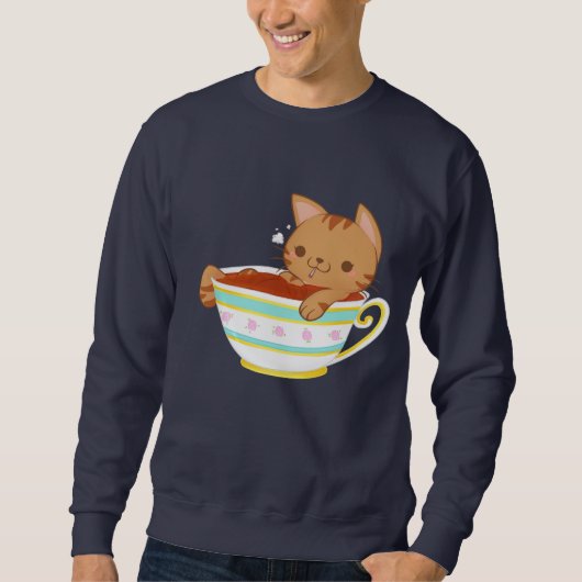 Sweatshirt Chandail Teacup Kitty (Devant)