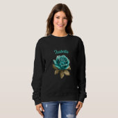 Sweatshirt Chandail vintage rose sarcelle (Devant entier)