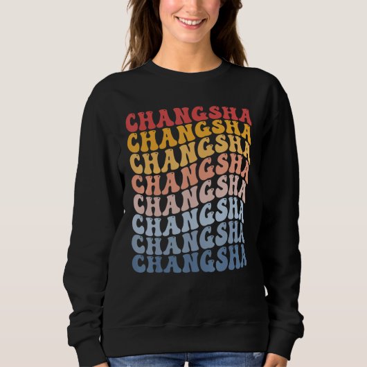 Sweatshirt Changsha City Groovy Retro (Devant)