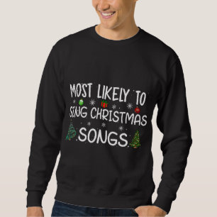 Sweatshirt Chansons de Noël de la famille Noël