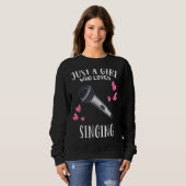 Sweatshirt Chante Juste Une Fille Qui Aime Chanter (Devant entier)