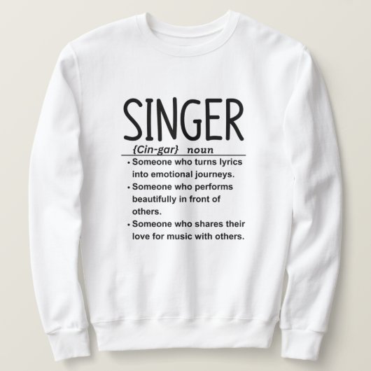 Sweatshirt Chanteur (Design devant)