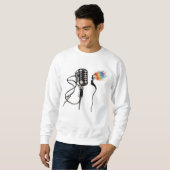 Sweatshirt Chanteur Silhouette élégant (Devant entier)