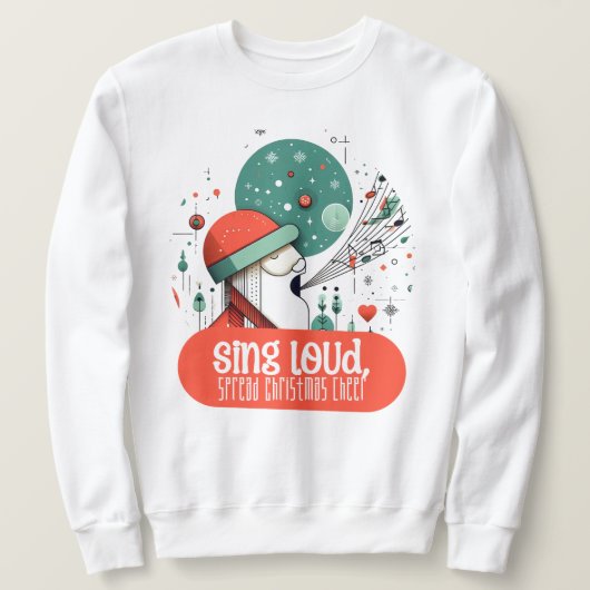 Sweatshirt - Chantez fort, diffusez la joie de Noë (Design devant)