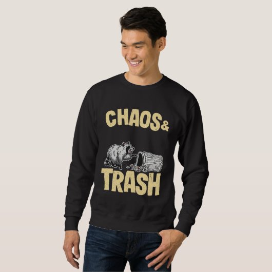 Sweatshirt Chaos & Trash Garbage Panda  Raccoon (Devant entier)