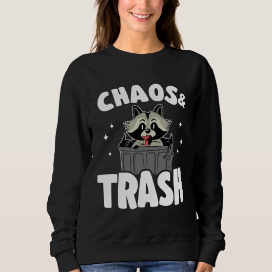 Sweatshirt Chaos & Trash Garbage Panda Raccoon  6 (Devant)