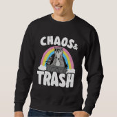 Sweatshirt Chaos & Trash Garbage Panda Rainbow Raccoon (Devant)