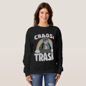 Sweatshirt Chaos & Trash Garbage Panda Rainbow Raccoon (Devant entier)