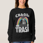 Sweatshirt Chaos & Trash Garbage Panda Rainbow Raccoon (Devant)