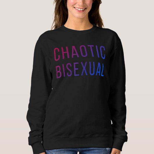 Sweatshirt Chaotic Bisexual Rainbow Bi Pride Flag LGBT Pride  (Devant)