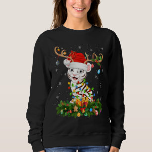 Sweatshirt Chapeau de renne de vacances de Noël Santa Tigre b