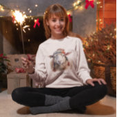 Sweatshirt Chapeau d'hiver Mouton de Noël Texte personnalisé