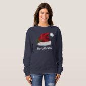 Sweatshirt Chapeau Rouge Au Père Noël Avec Texte Holly Et Per (Devant entier)