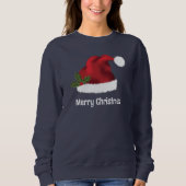 Sweatshirt Chapeau Rouge Au Père Noël Avec Texte Holly Et Per (Devant)