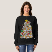 Sweatshirt chapeau santa de Noël de famille (Devant entier)