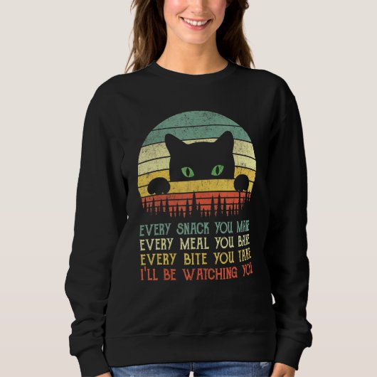 Sweatshirt Chaque Snack Que Vous Faites Chat Papa Chat Maman (Devant)