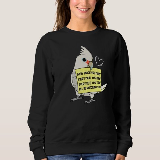 Sweatshirt Chaque Snack Repas ou Bite I Goffins Cockatoo Parr (Devant)