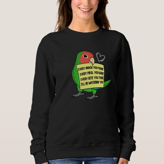 Sweatshirt Chaque Snack Repas ou Bite I Rosy Face Green Loveb (Devant)