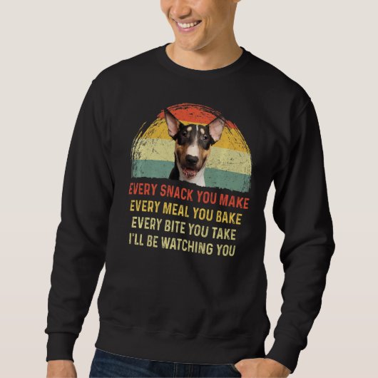 Sweatshirt Chaque Snack Vous Faites Anglais Bull Terrier Chie (Devant)