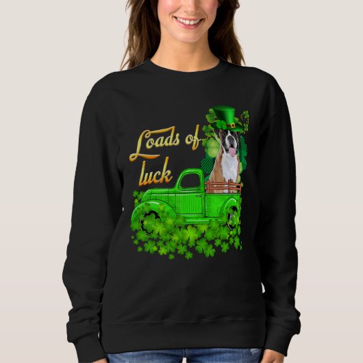 Sweatshirt Charges De Camion Boxer St Patrick Jour S (Devant)