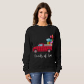 Sweatshirt Charges de Love Pickup Camion Rouge Saint Valentin (Devant entier)