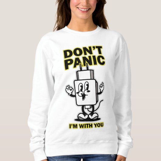 Sweatshirt Chargeur Mobile Dessin Animé Comique : Design Ne P (Devant)