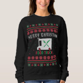 Sweatshirt Chariot de Noël moche (Devant)