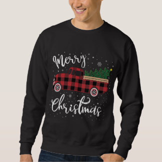 Sweatshirt Chariot rouge Buffalo jeté Joyeux Noël