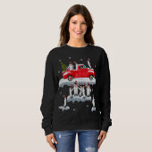 Sweatshirt Chariot rouge de Penguins Camion Santa Hat Penguin (Devant entier)