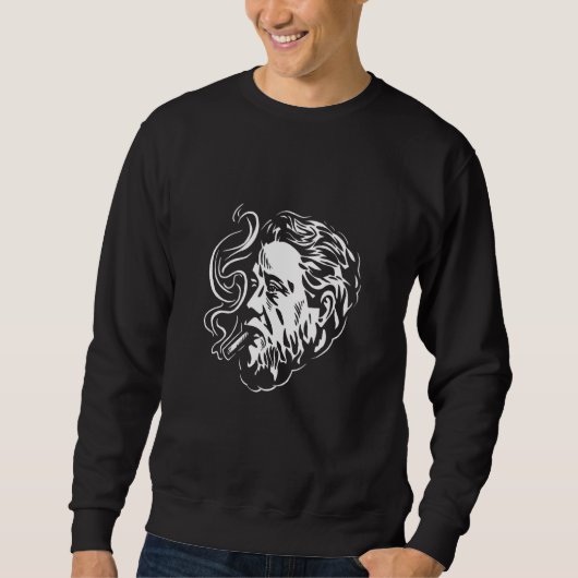 Sweatshirt Charles Spurgeon Fumer Un Cigre (Devant)