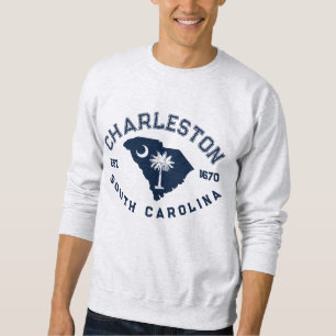 Sweatshirt Charleston Caroline du Sud Drapeau Carte Marine Pa