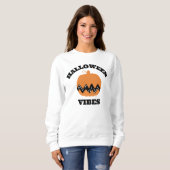 Sweatshirt Charlie Brown Orange Citrouille | Vibes d'Hallowee (Devant entier)