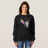 Sweatshirt charmant Jour de Pâques OEufs de lapin à fleurs de (Devant entier)