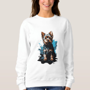 Sweatshirt Charme mettant en valeur le Yorkshire Terrier