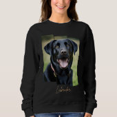 Sweatshirt Charming Labrador Retriever Portrait - Triptych Ar (Devant)