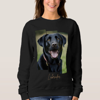 Sweatshirt Charming Labrador Retriever Portrait - Triptych Ar