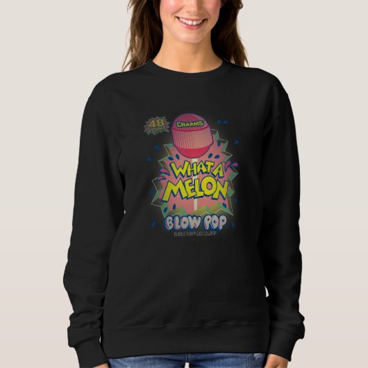 Sweatshirt Charms Blow Pop What A Melon Broken Background (Devant)